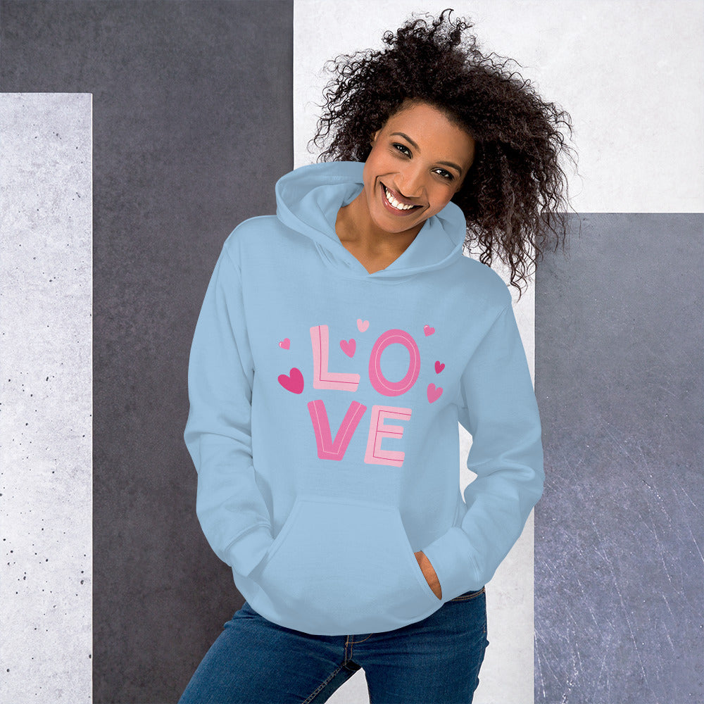 LOVE and Hearts | Unisex Hoodie