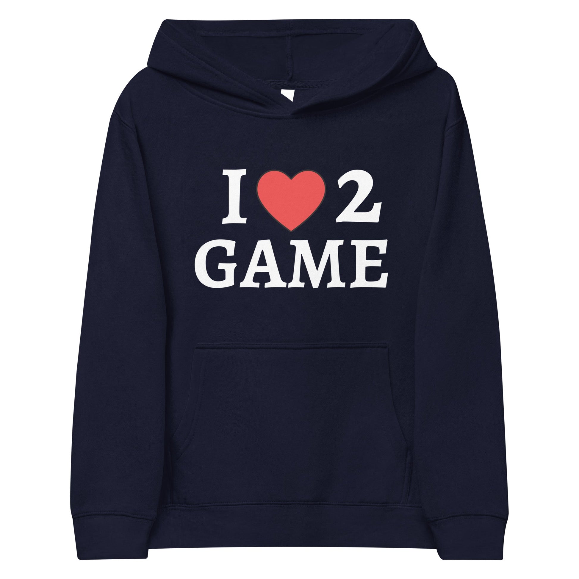I HEART 2 GAME | Kids fleece hoodie