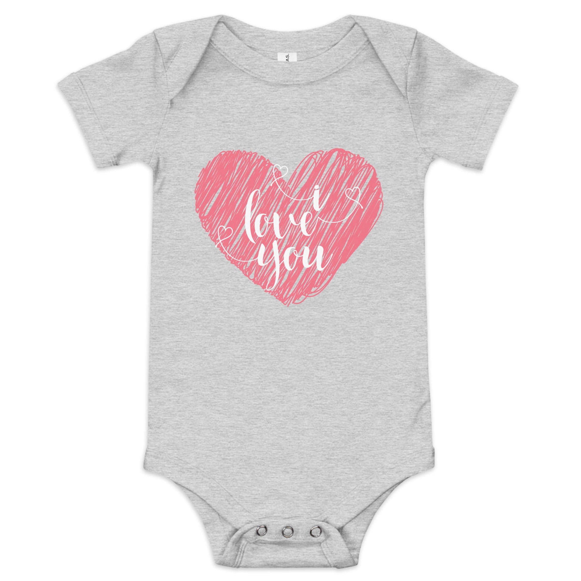 I Love You | Baby short sleeve one piece