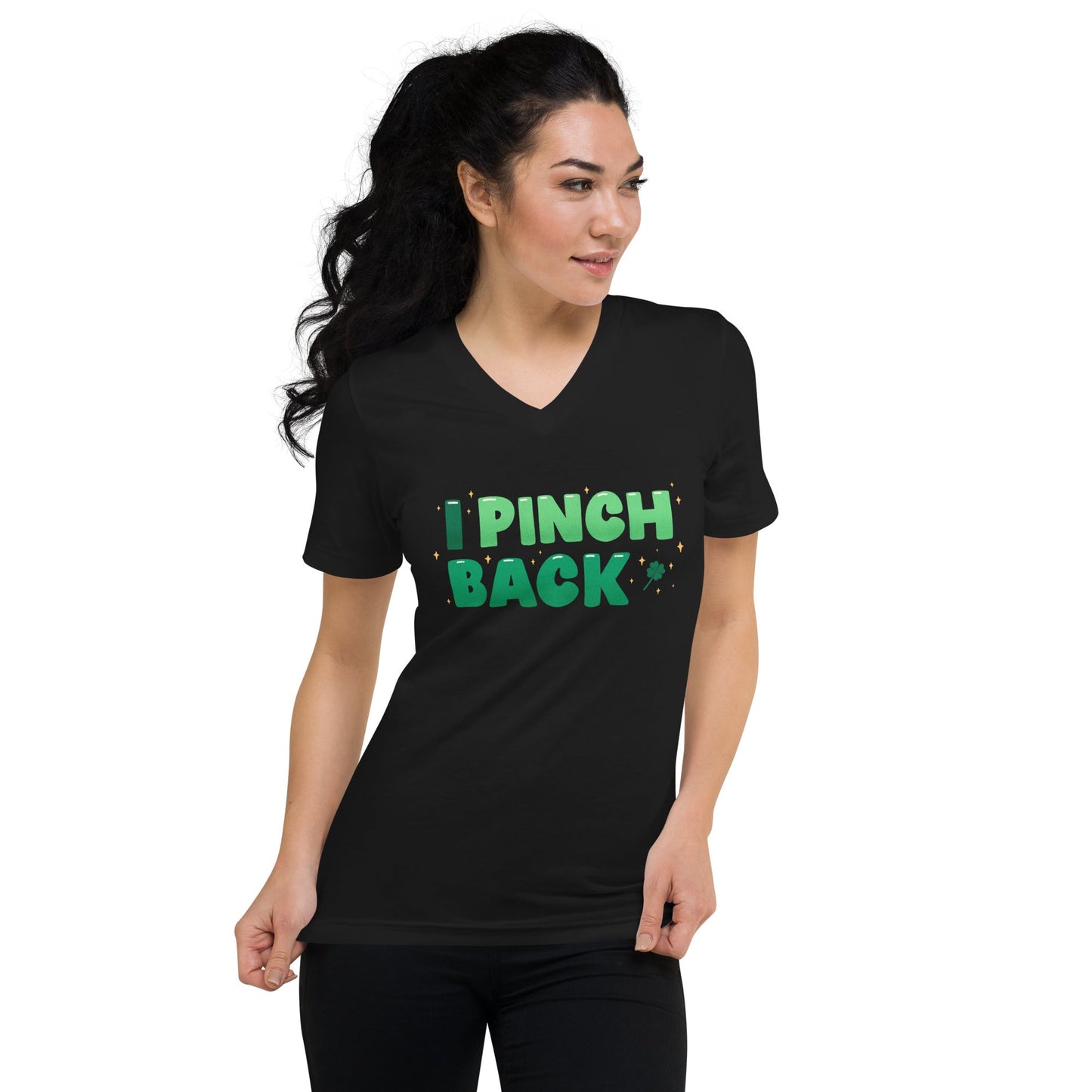 I Pinch Back | Unisex Short Sleeve V-Neck T-Shirt