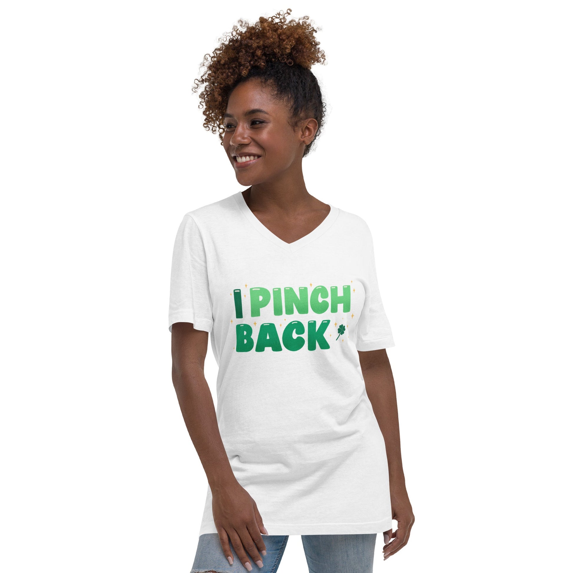 I Pinch Back | Unisex Short Sleeve V-Neck T-Shirt