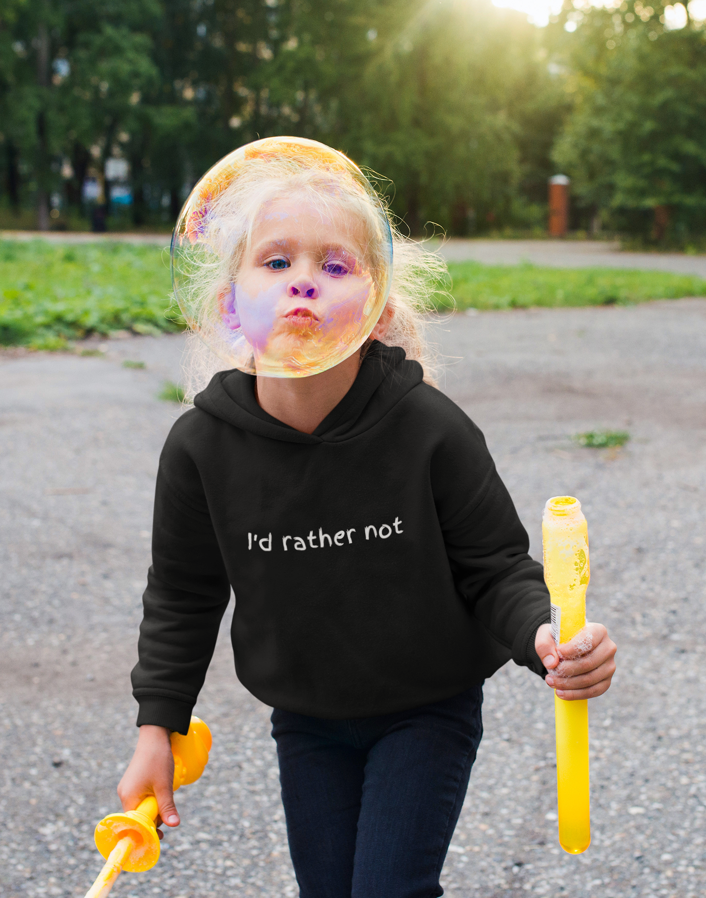 I’d Rather Not | Kids fleece hoodie