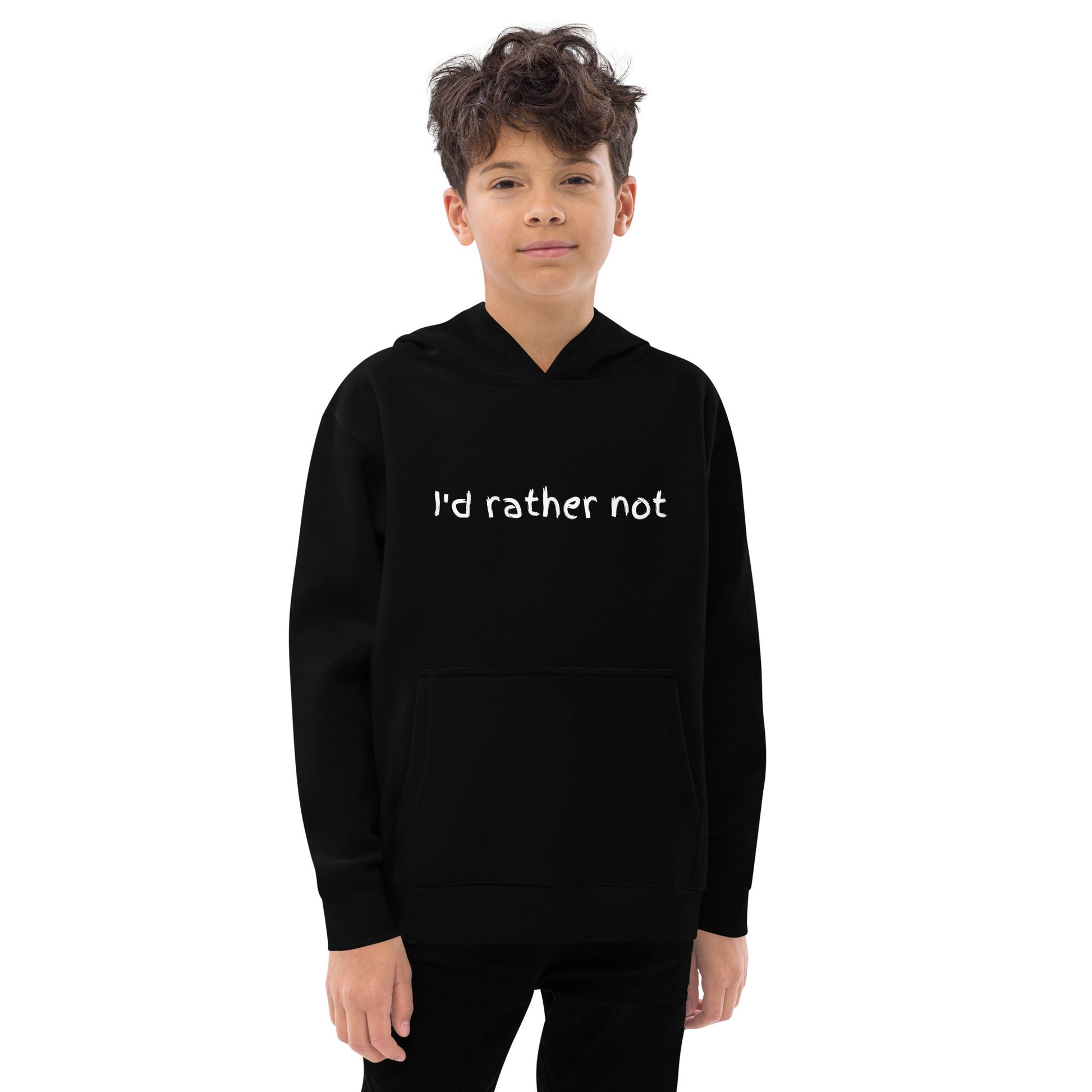 I’d Rather Not | Kids fleece hoodie