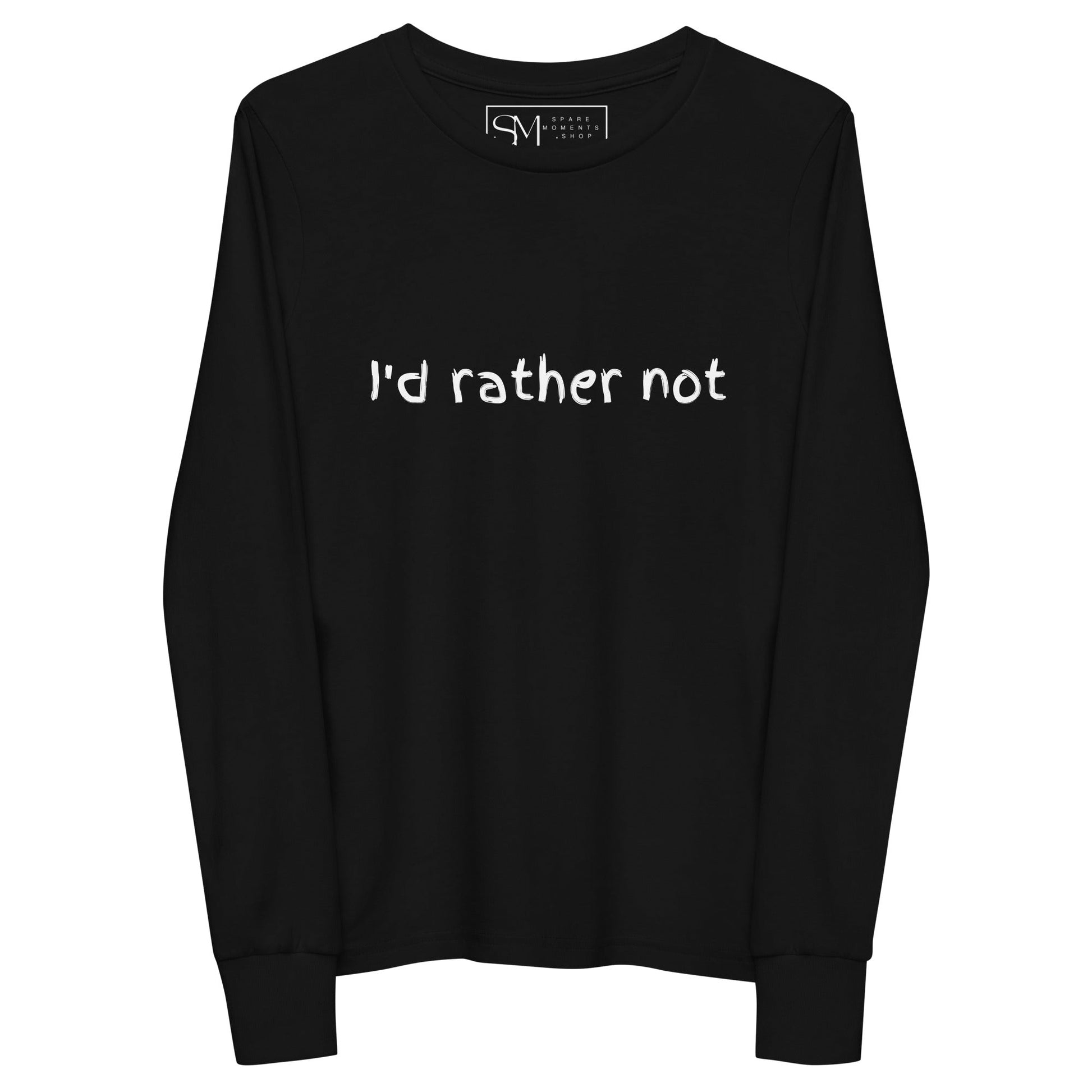 I’d Rather Not | Youth long sleeve tee