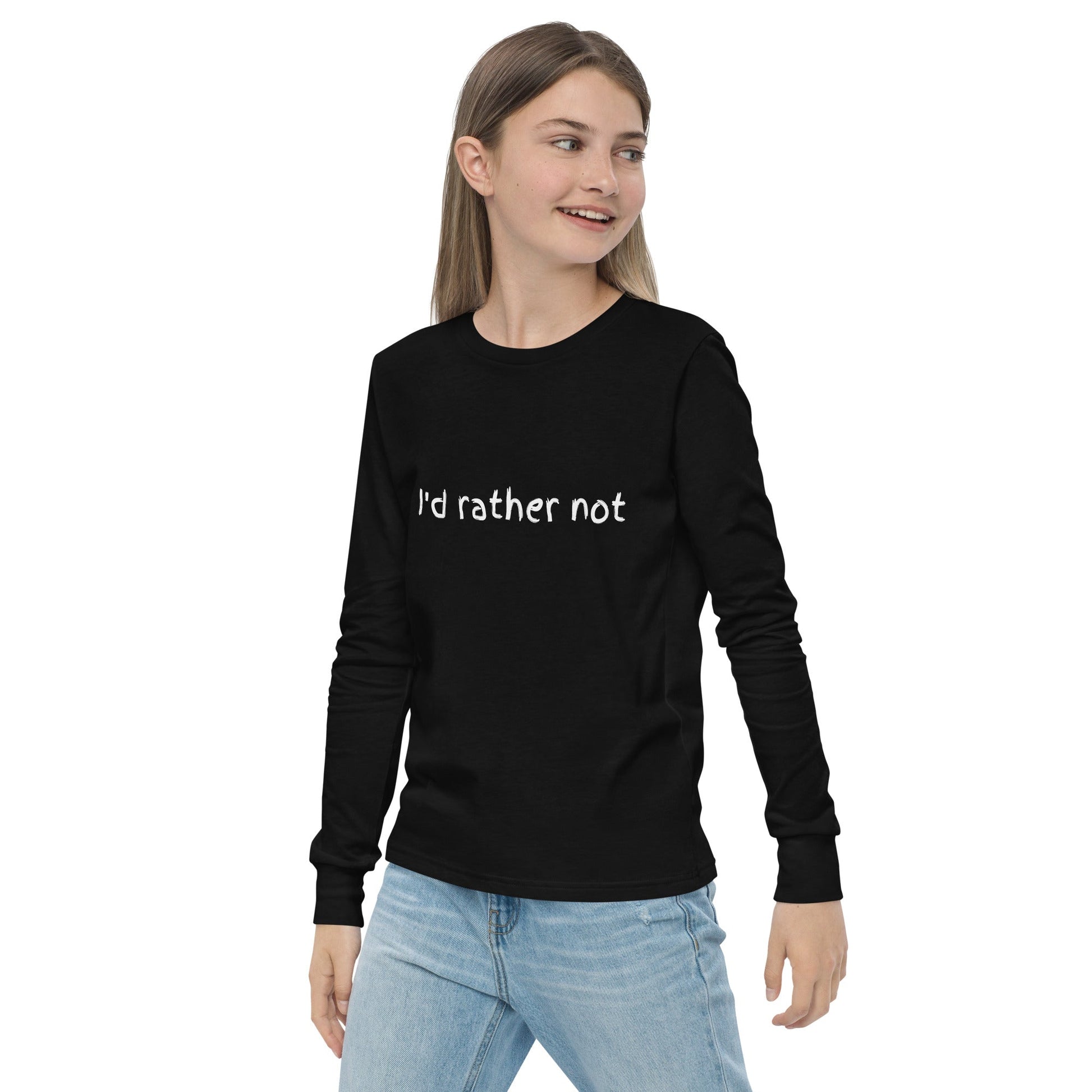 I’d Rather Not | Youth long sleeve tee