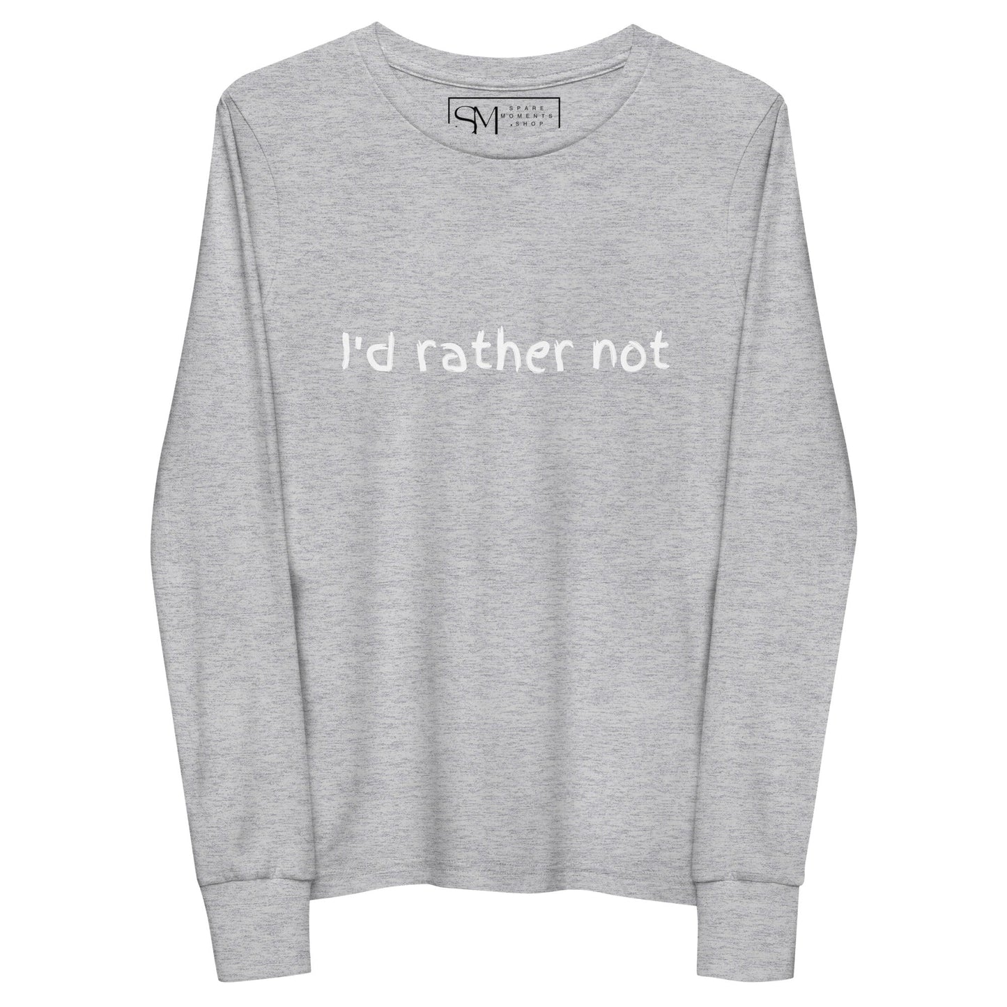 I’d Rather Not | Youth long sleeve tee