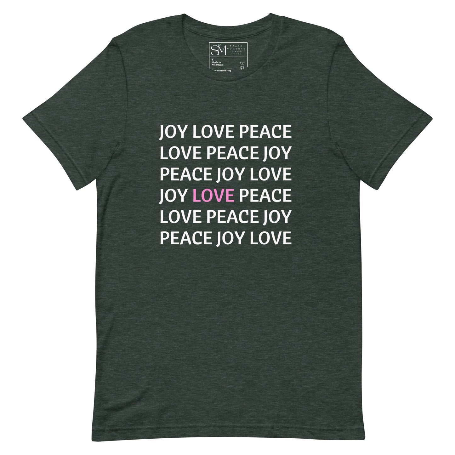 JOY LOVE PEACE | Unisex t-shirt