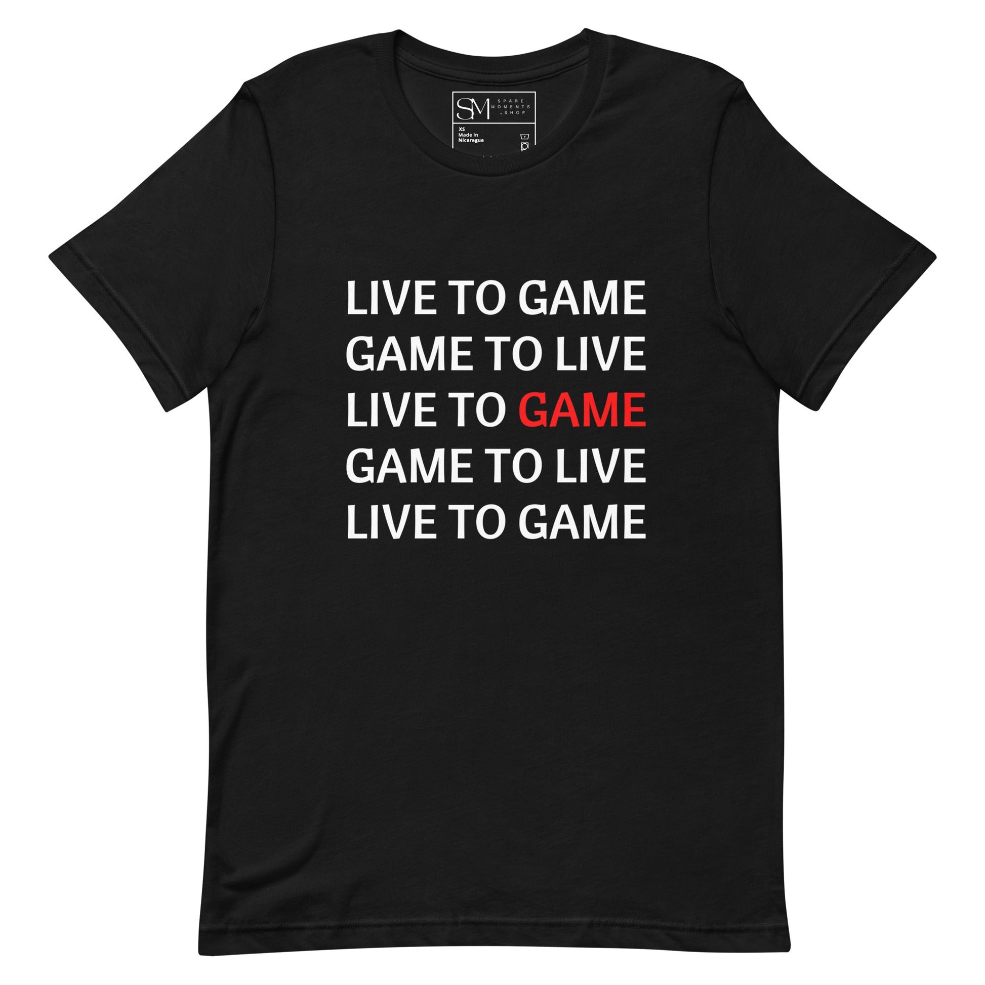 LIVE TO GAME | Unisex t-shirt