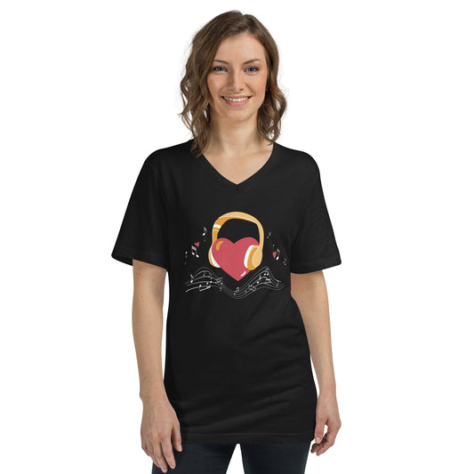 Love of Music | Unisex Short Sleeve V-Neck T-Shirt