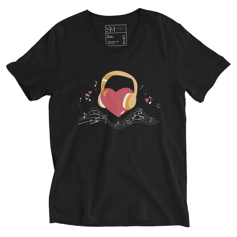 Love of Music | Unisex Short Sleeve V-Neck T-Shirt