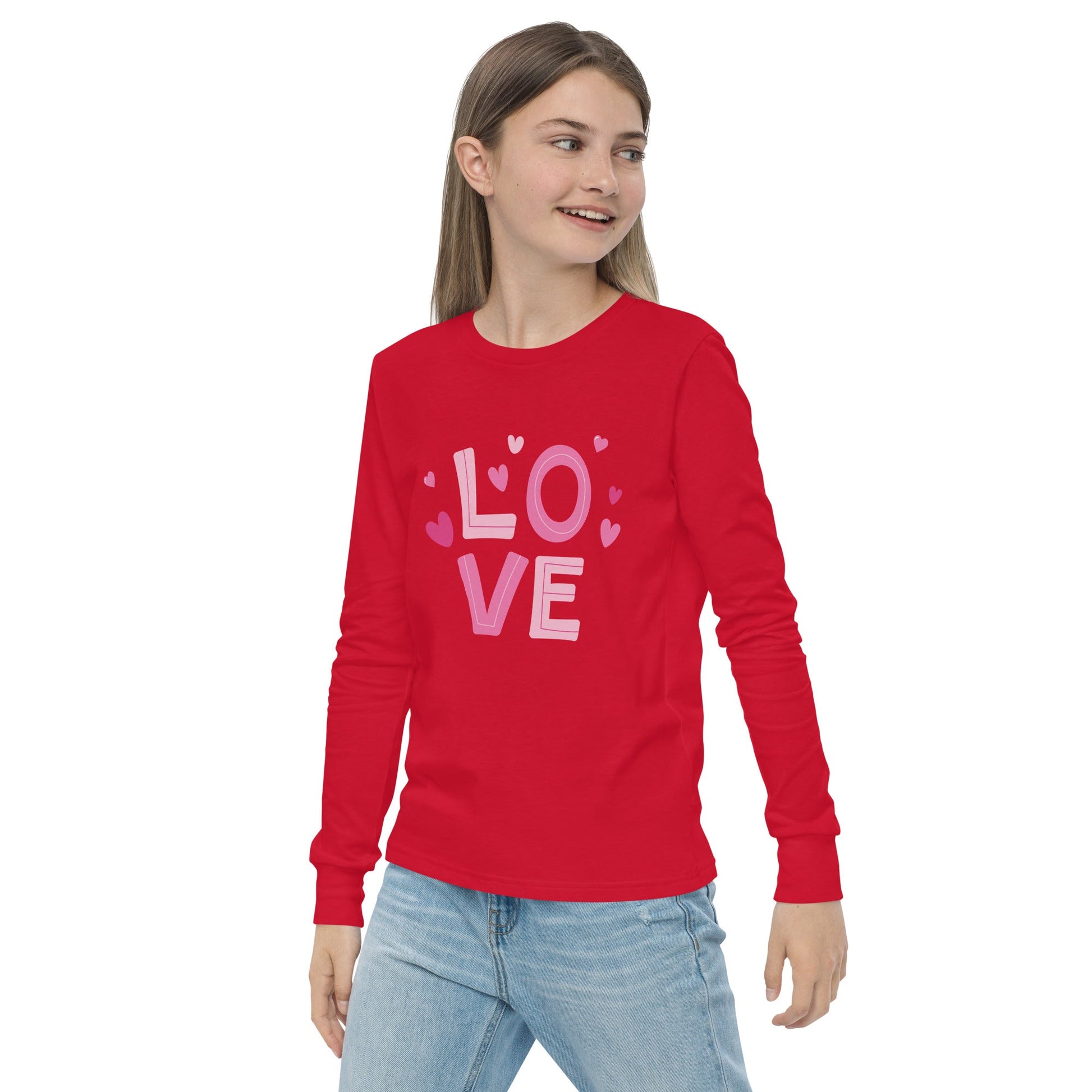 LOVE and Hearts | Youth long sleeve tee