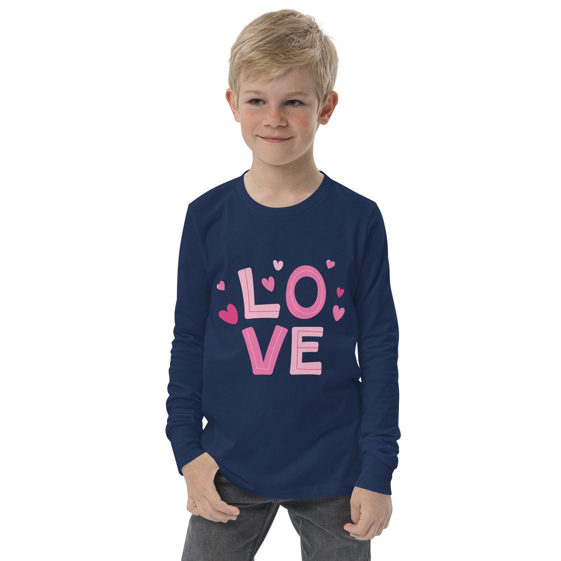 LOVE and Hearts | Youth long sleeve tee