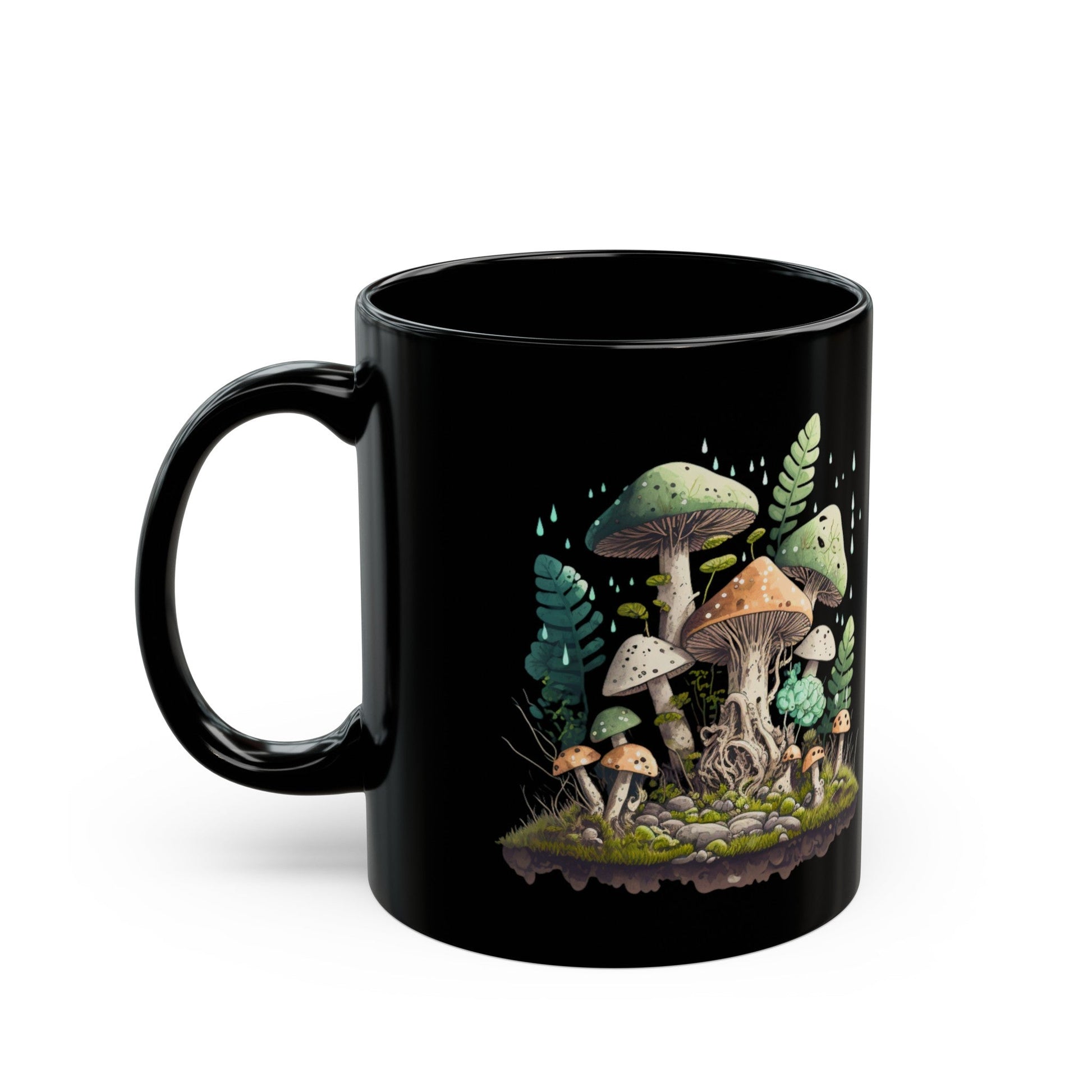 Mushroom Forest | 11 oz Black Mug
