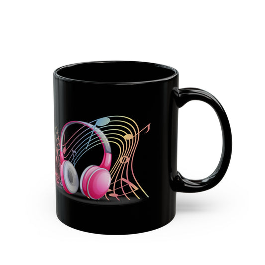 Music and Headphones | 11 oz Black Mug