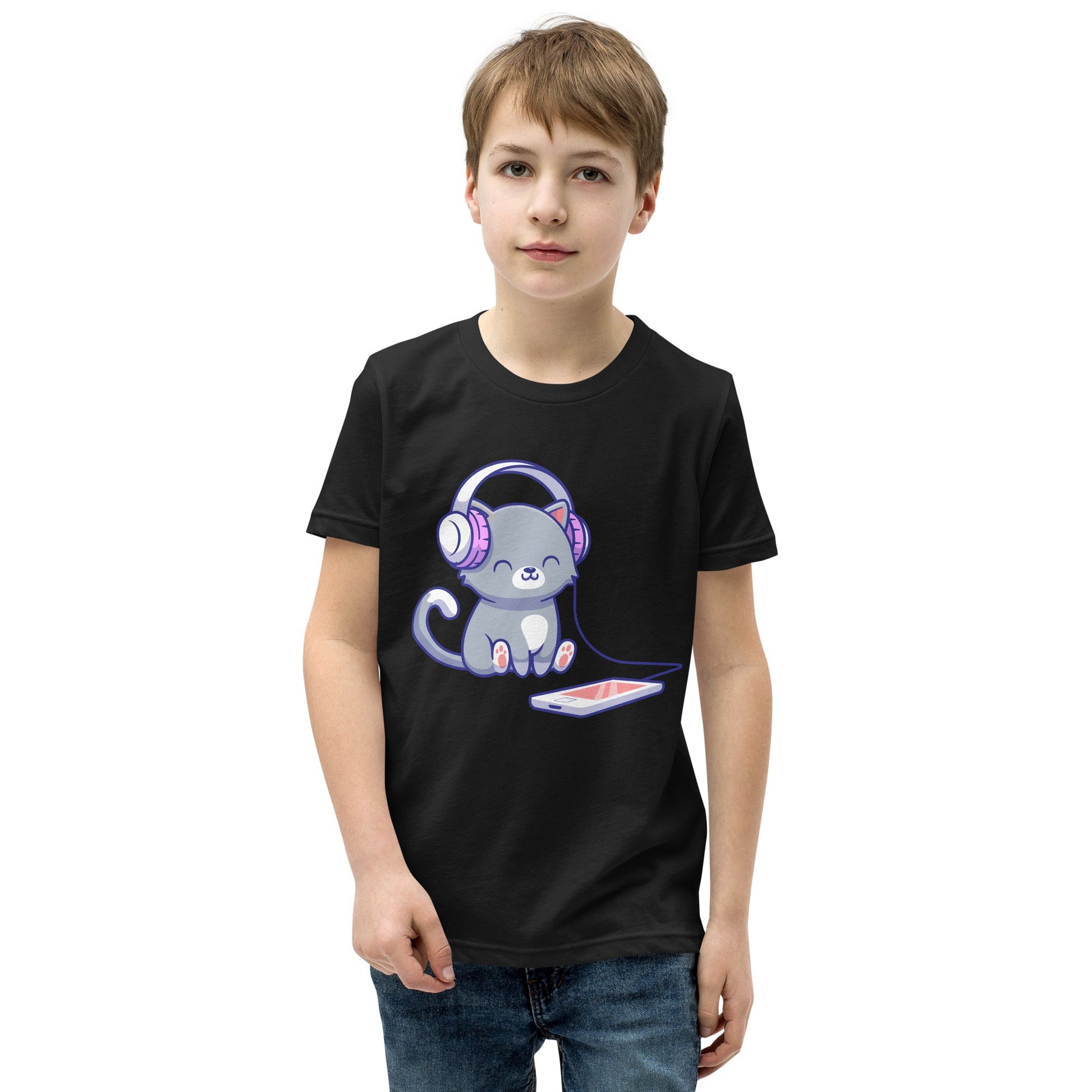 Music Kitty | Youth Short Sleeve T-Shirt