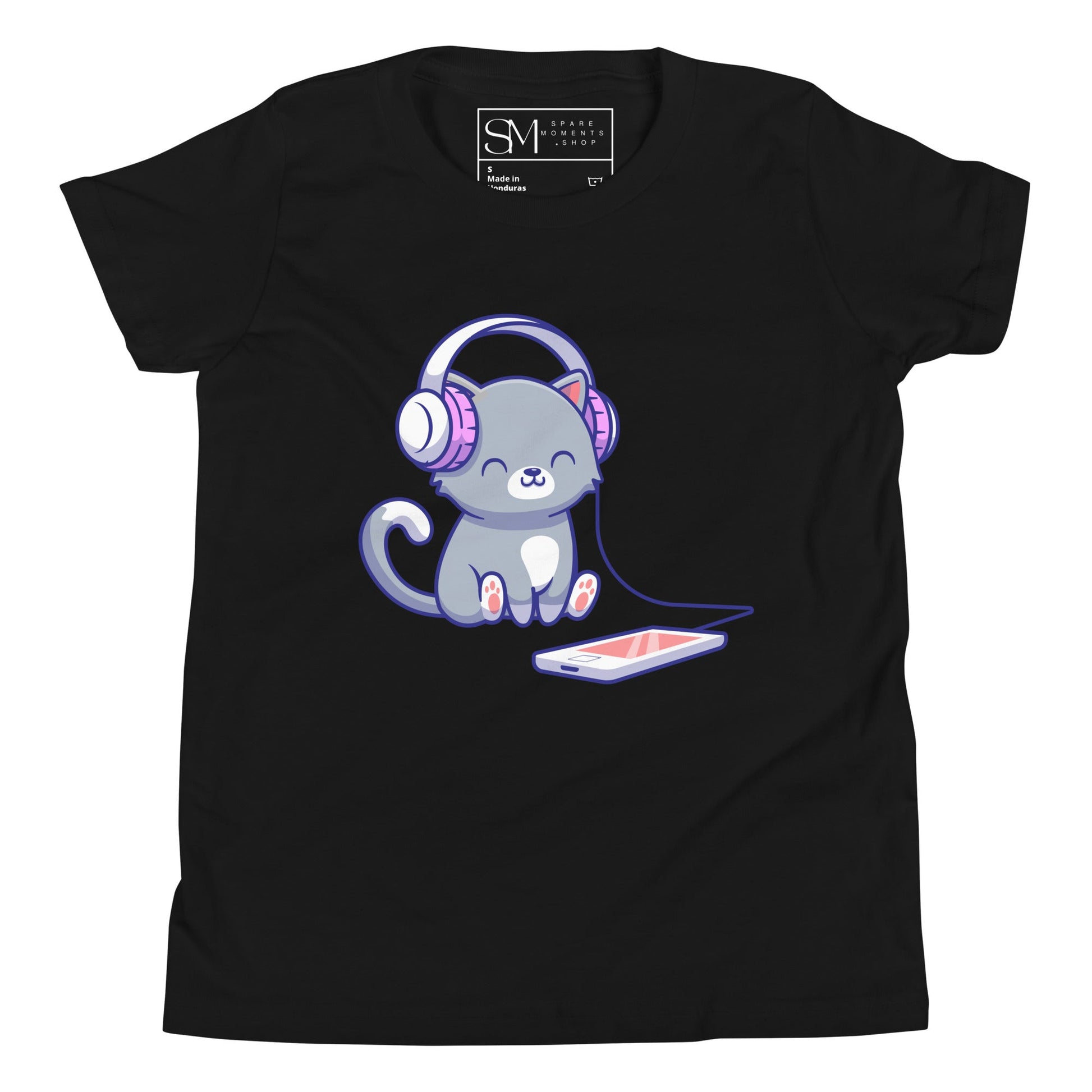 Music Kitty | Youth Short Sleeve T-Shirt