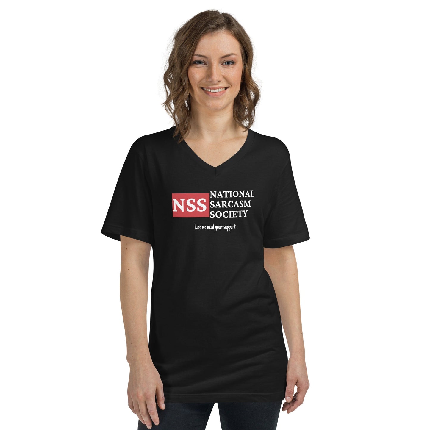 National Sarcasm Society | Unisex Short Sleeve V - Neck T