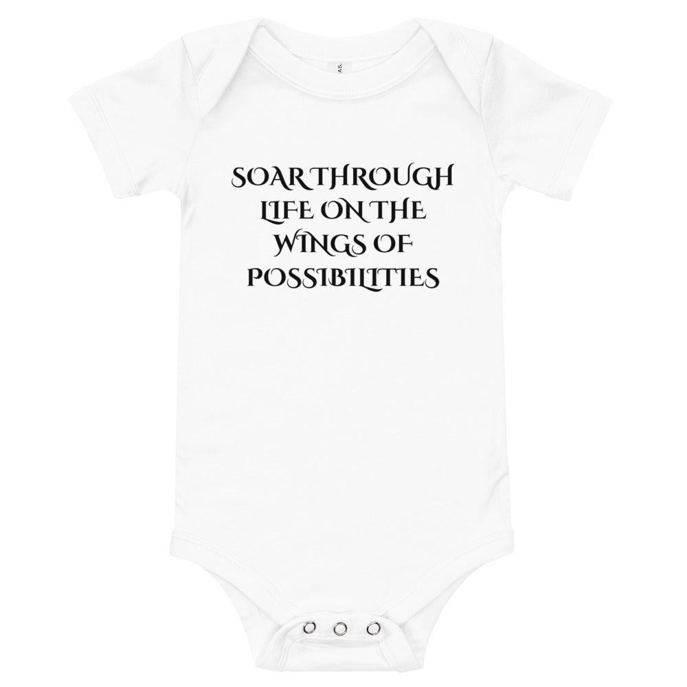 On the Wings of Possibilities | Baby short sleeve one piece
