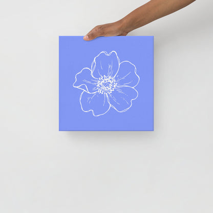 Periwinkle w/Flower | Thin Canvas