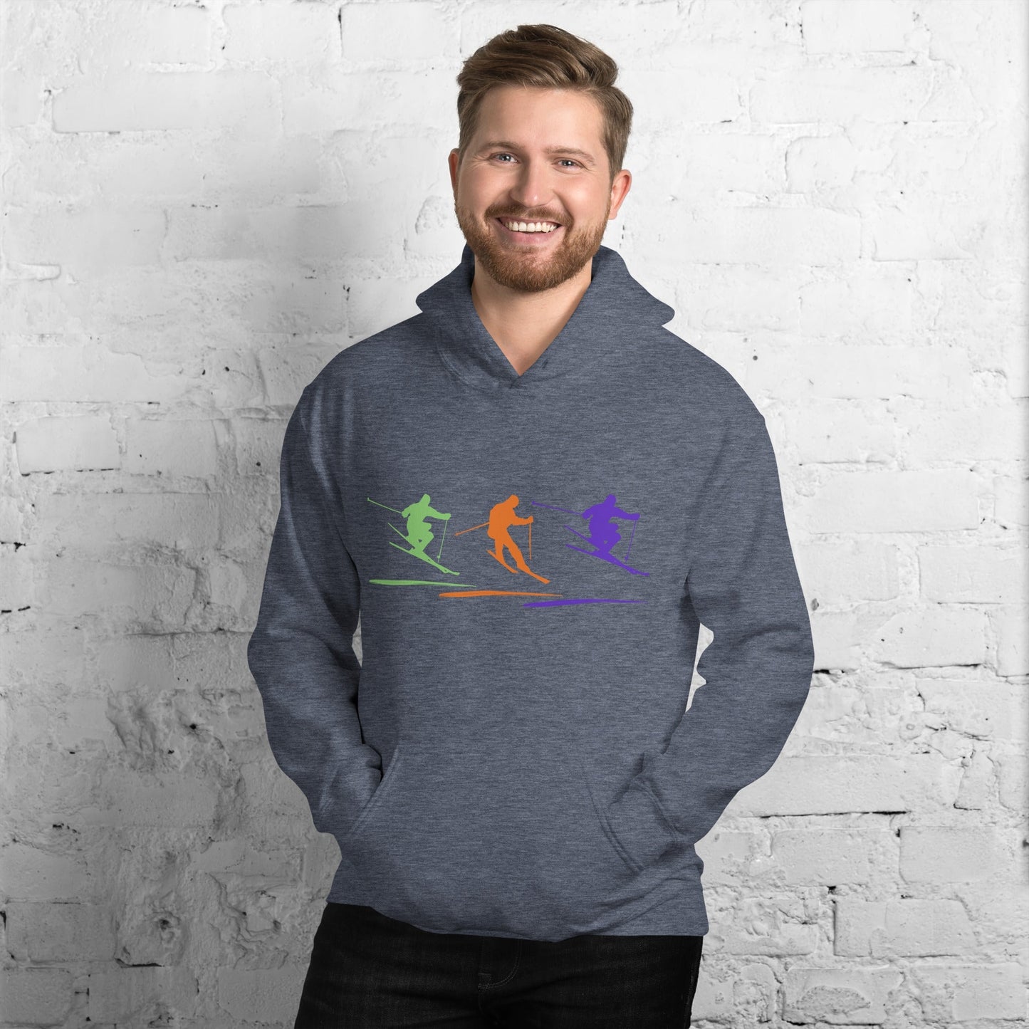 Ski Graphic Sweatshirt | Graphic Ski Pullover Hoodie