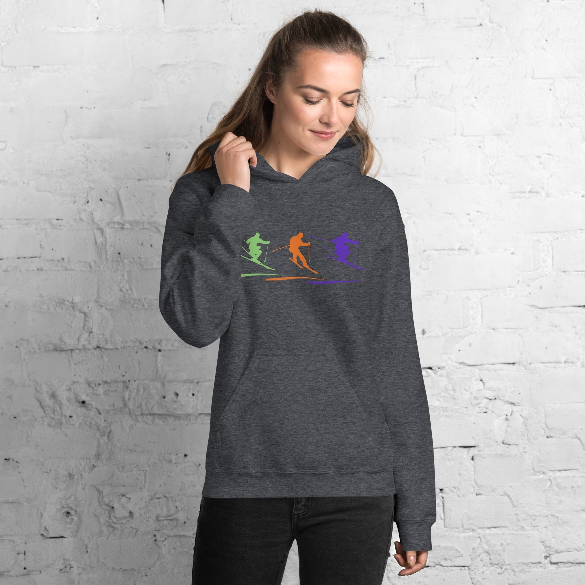 Ski Graphic Sweatshirt | Graphic Ski Pullover Hoodie