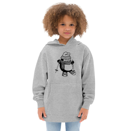 Skiing Penguin | Kids fleece hoodie