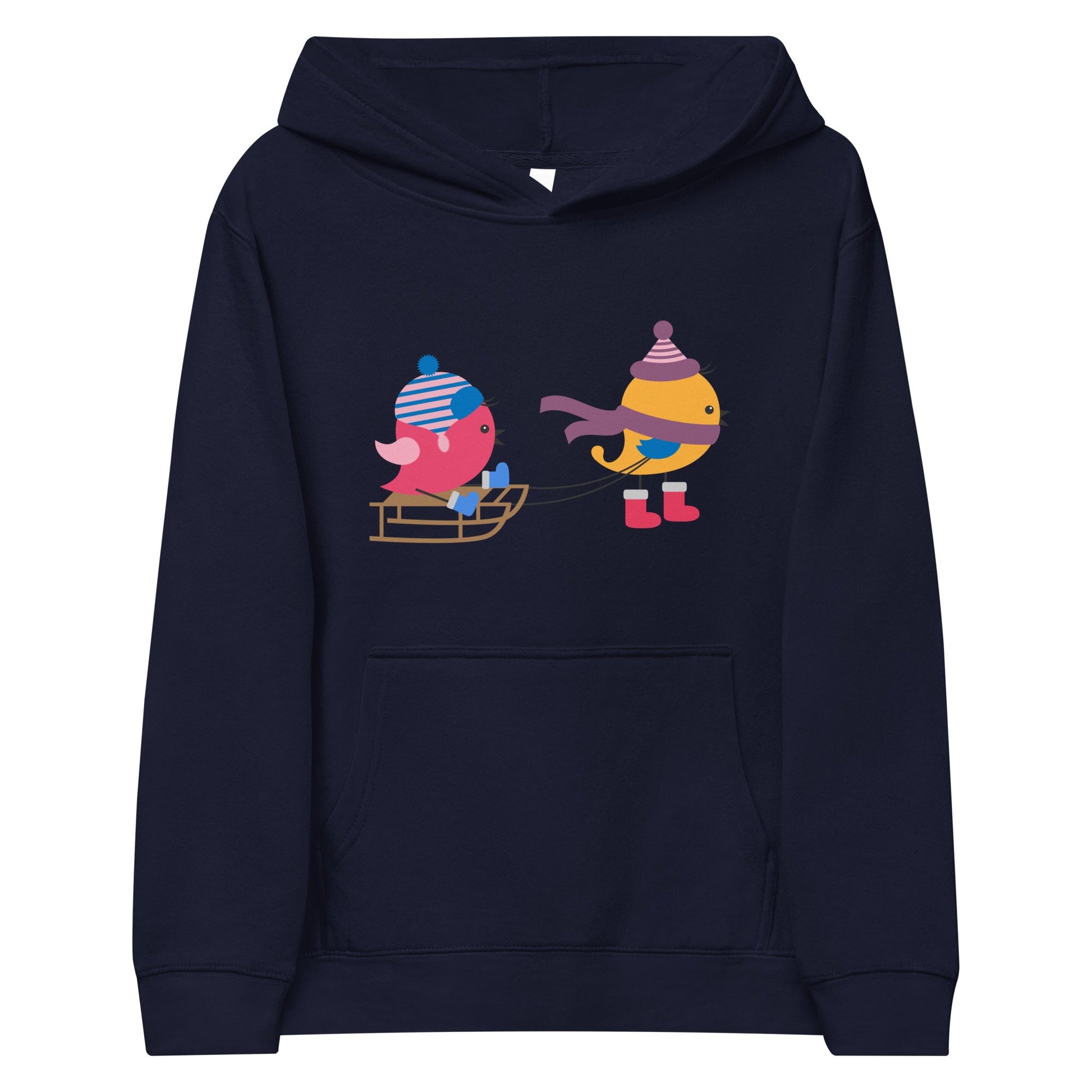 Sledding Birds | Kids fleece hoodie