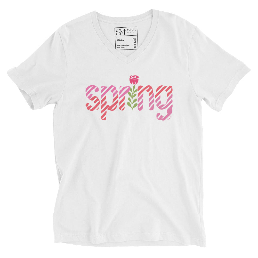 Spring Flower | Unisex Short Sleeve V-Neck T-Shirt