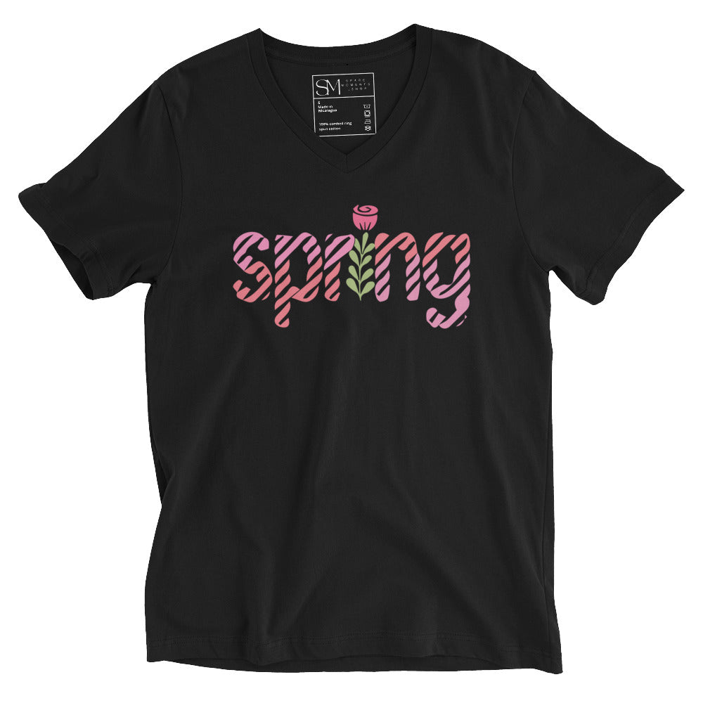Spring Flower | Unisex Short Sleeve V-Neck T-Shirt
