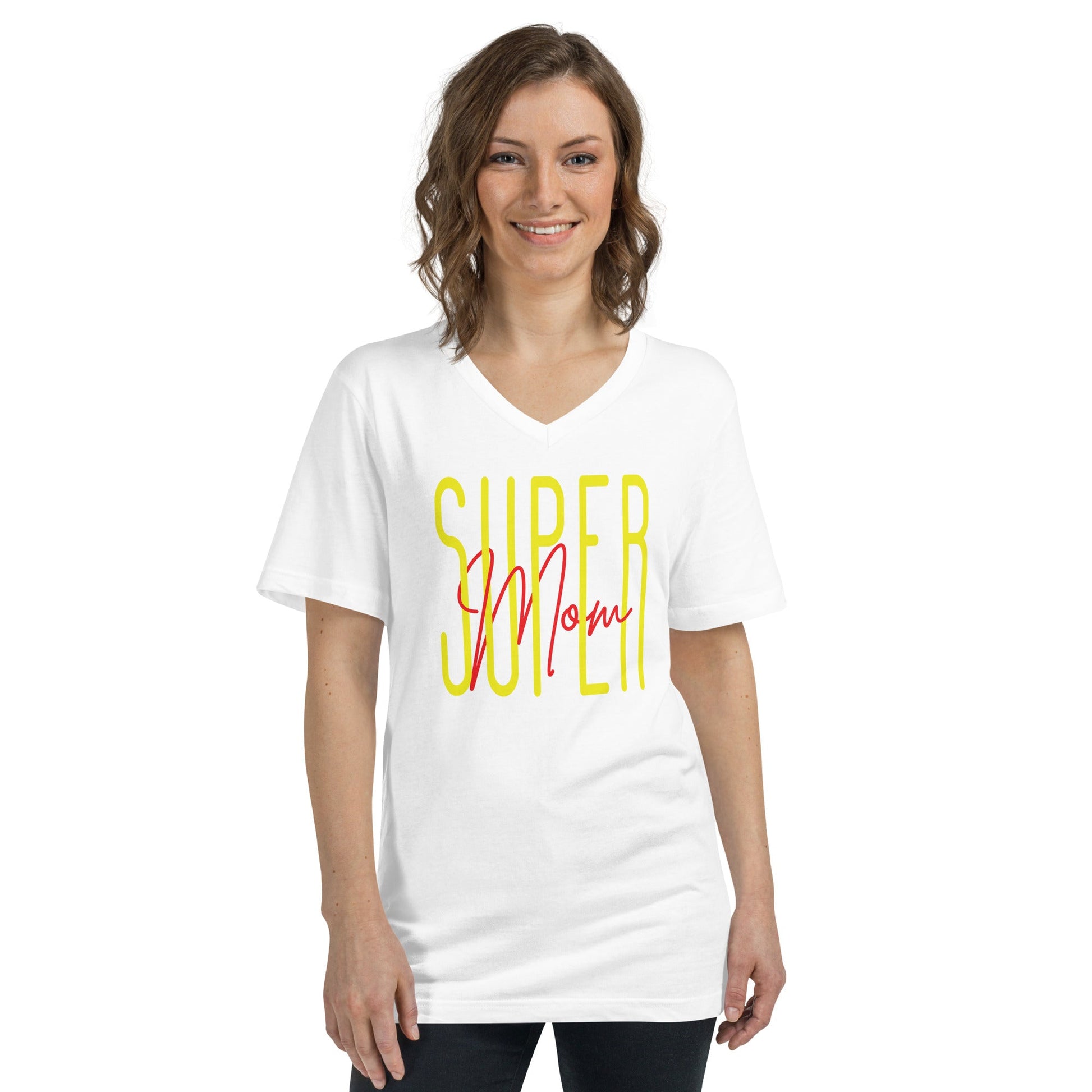 Super Mom | Unisex Short Sleeve V - Neck T - Shirt
