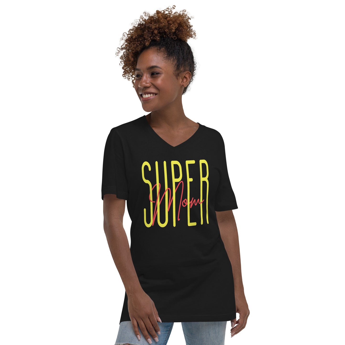 Super Mom | Unisex Short Sleeve V-Neck T-Shirt