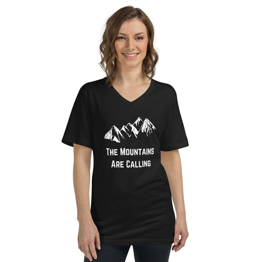 The Mountains Are Calling | Unisex Short Sleeve V - Neck T