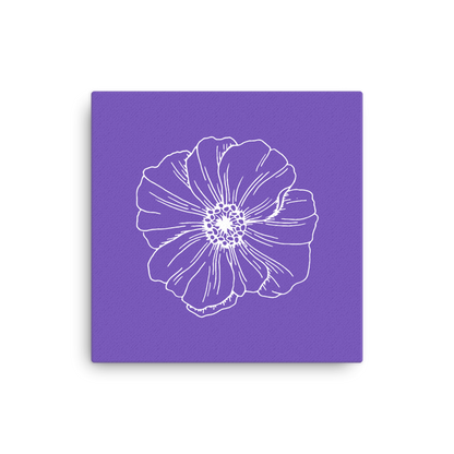 Purple w/Flower | Thin Canvas