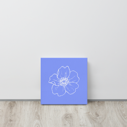 Periwinkle w/Flower | Thin Canvas