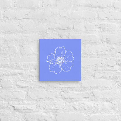 Periwinkle w/Flower | Thin Canvas