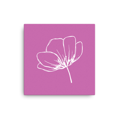 Pink w/ Flower | Thin Canvas