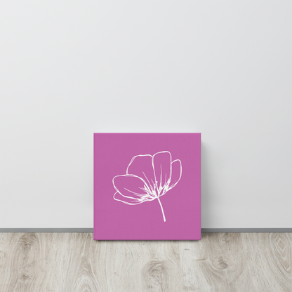 Pink w/ Flower | Thin Canvas