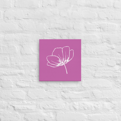 Pink w/ Flower | Thin Canvas