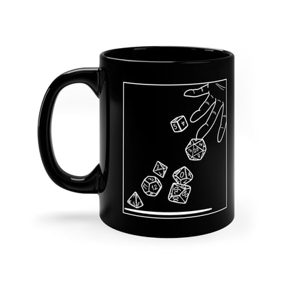 Thrown Dice | 11oz Black Mug