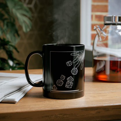 Thrown Dice | 11oz Black Mug