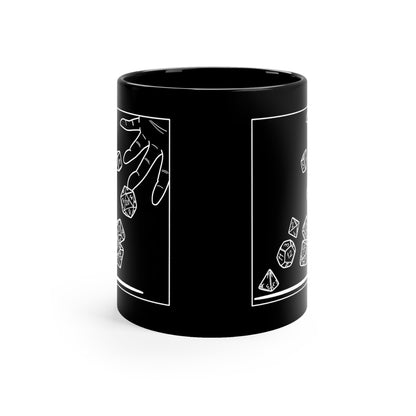 Thrown Dice | 11oz Black Mug