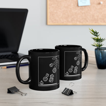 Thrown Dice | 11oz Black Mug