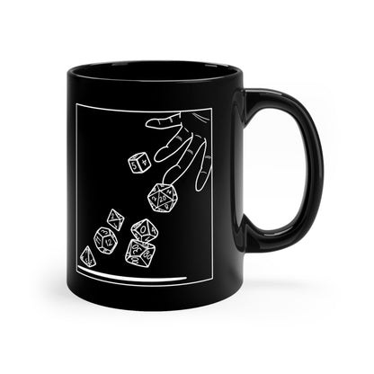 Thrown Dice | 11oz Black Mug