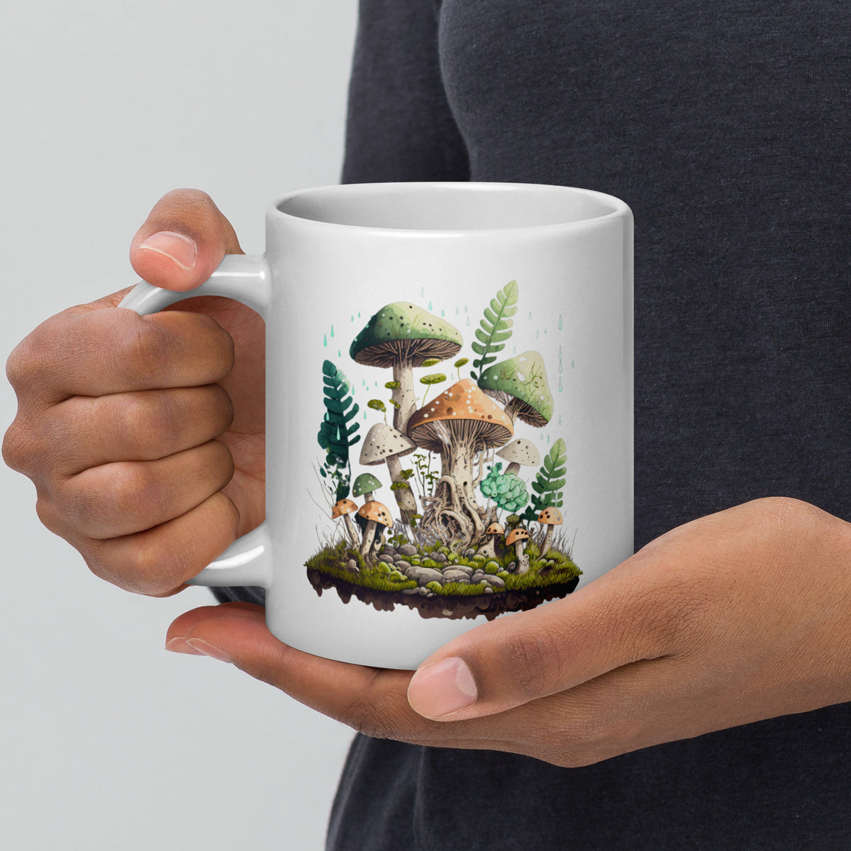 Mushrooms | 20oz White glossy mug
