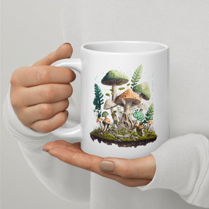 Mushrooms | 20oz White glossy mug