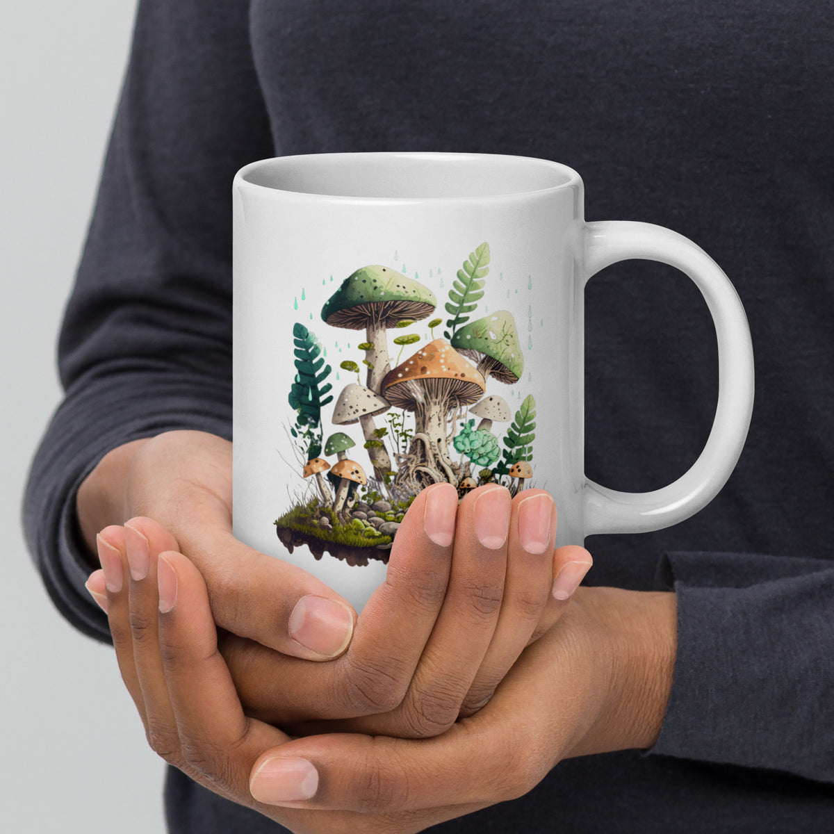 Mushrooms | 20oz White glossy mug