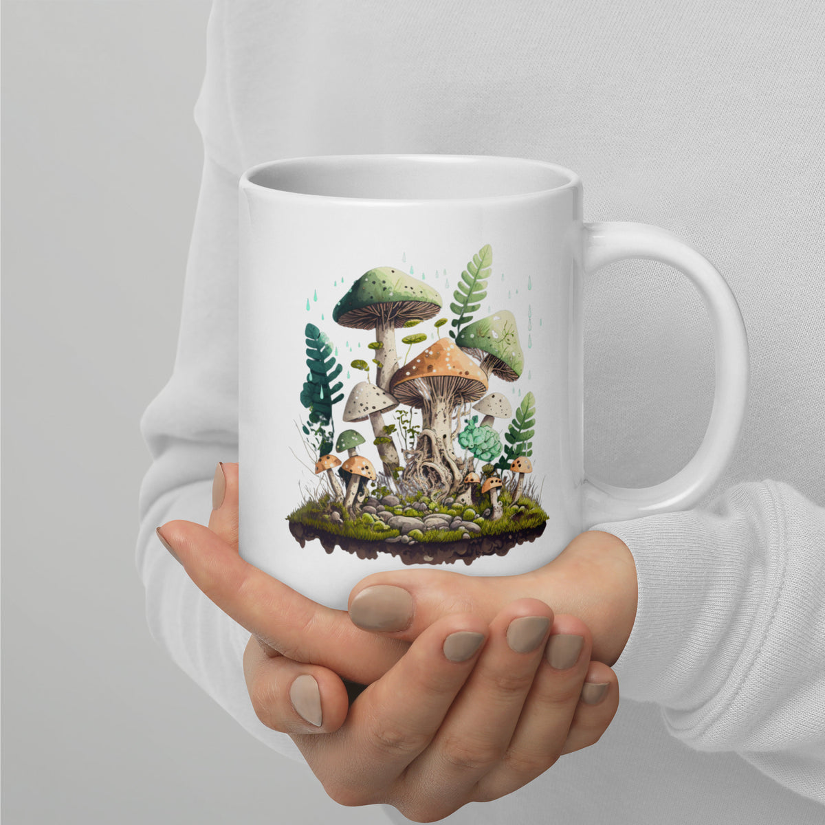 Mushrooms | 20oz White glossy mug