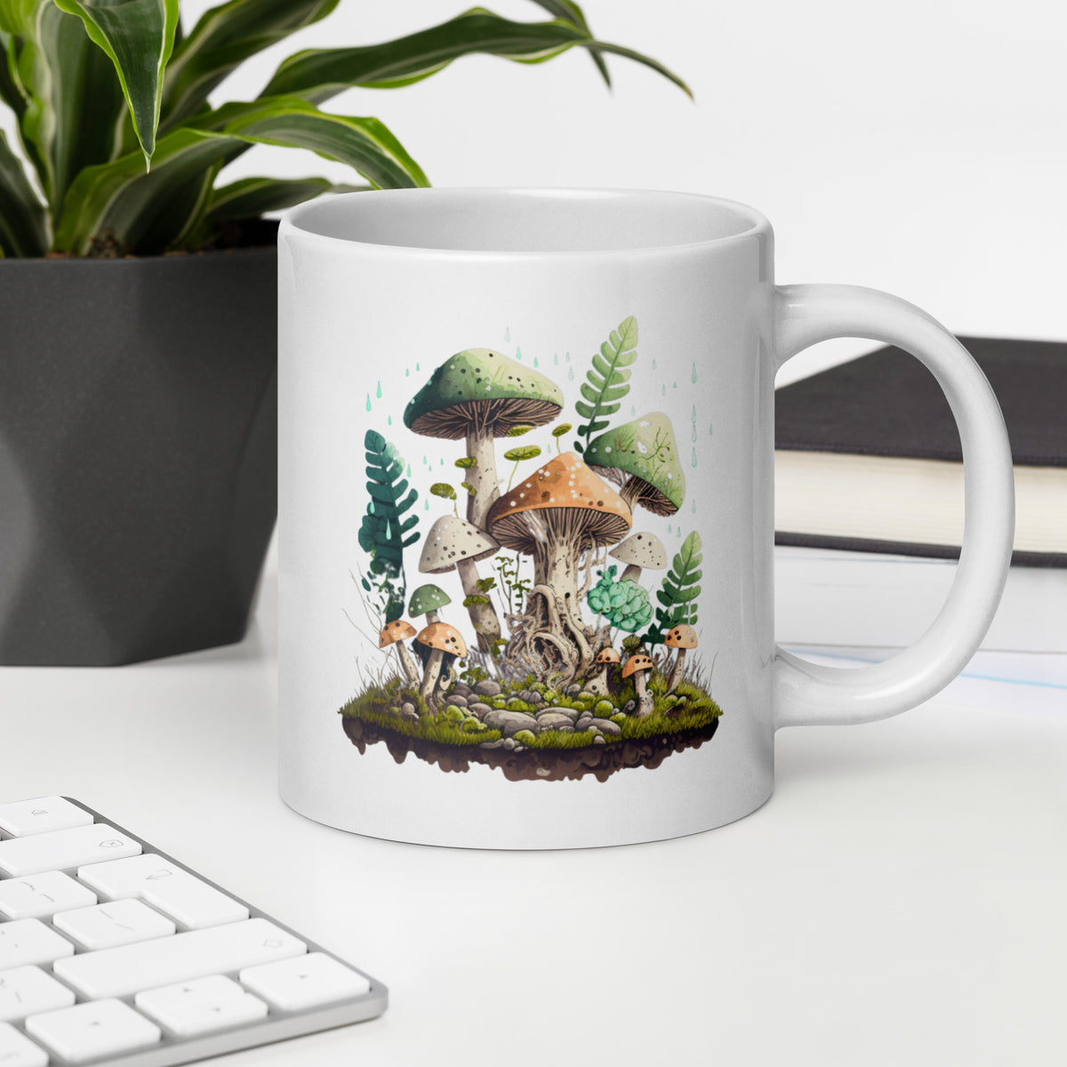 Mushrooms | 20oz White glossy mug