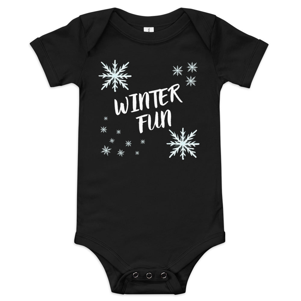 Winter Fun | Baby short sleeve one piece