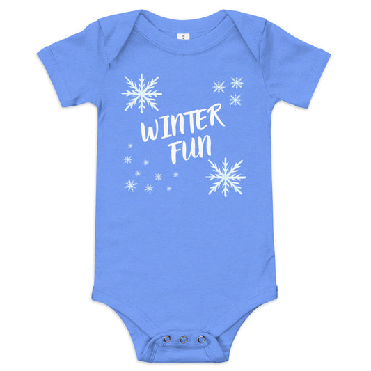 Winter Fun | Baby short sleeve one piece